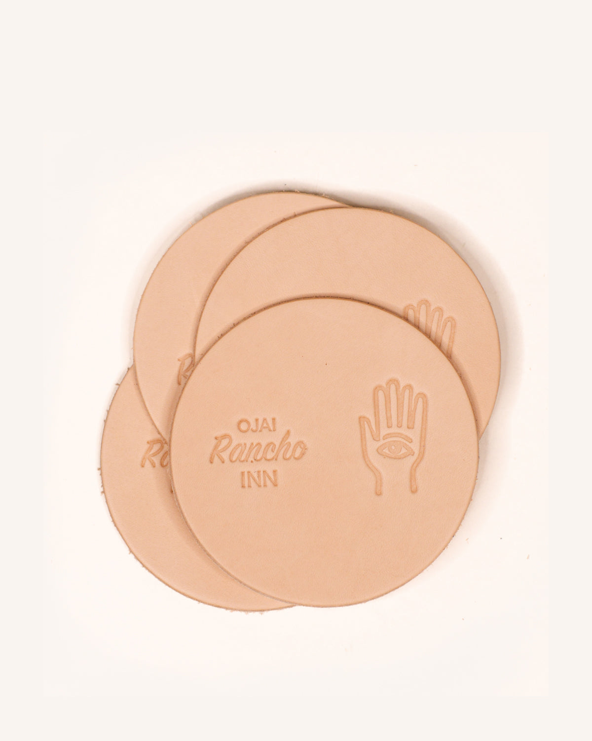 Ojai Rancho Inn Leather Coaster Set - Shelter Social Club