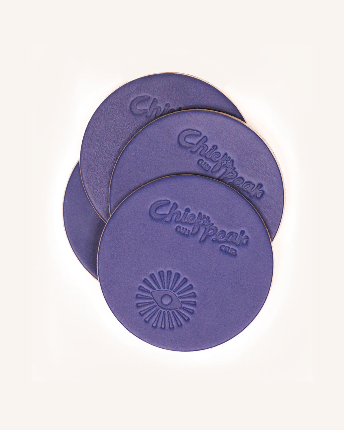 Chief's Peak Leather Coaster Set - Shelter Social Club