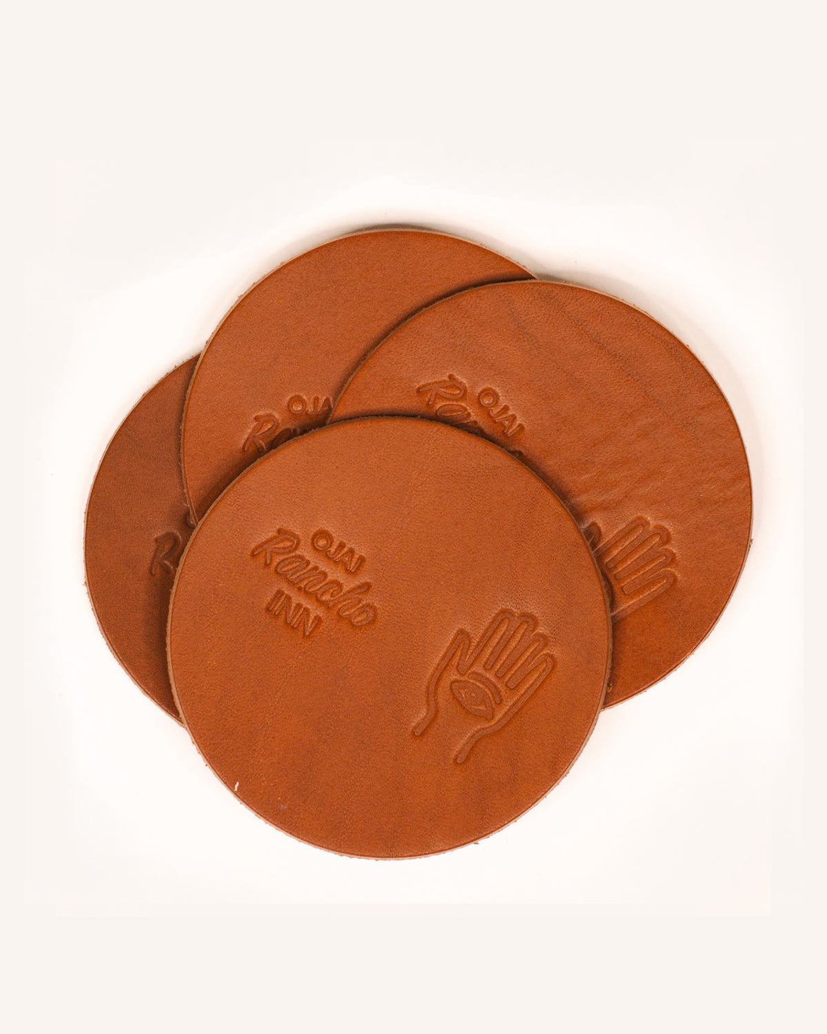 Ojai Rancho Inn Leather Coaster Set - Shelter Social Club