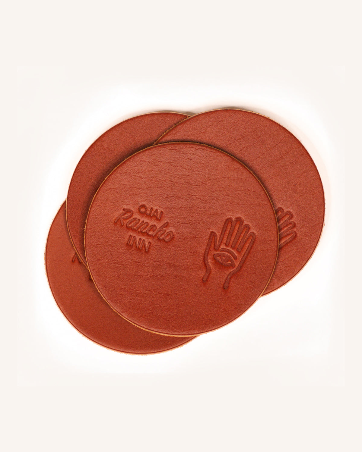 Ojai Rancho Inn Leather Coaster Set - Shelter Social Club