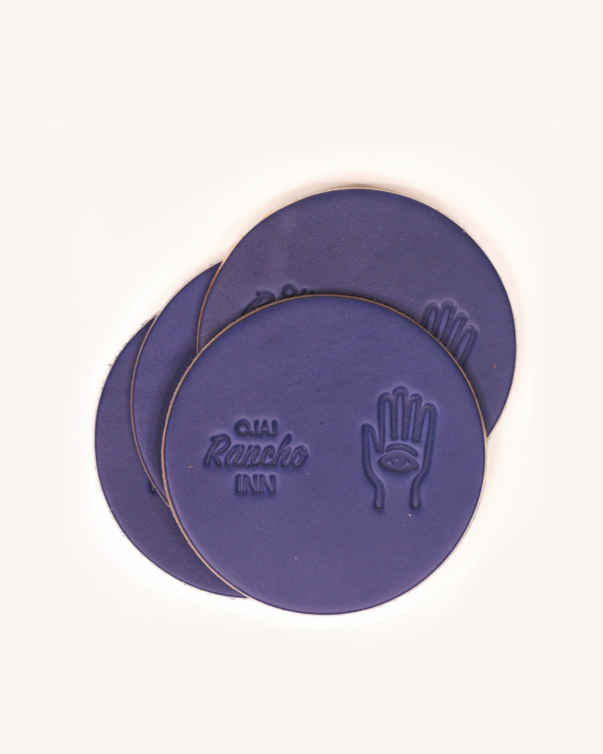 Ojai Rancho Inn Leather Coaster Set - Shelter Social Club