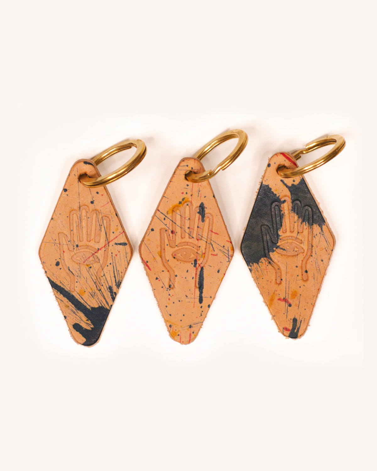 "Hand" Leather Keychain - Shelter Social Club